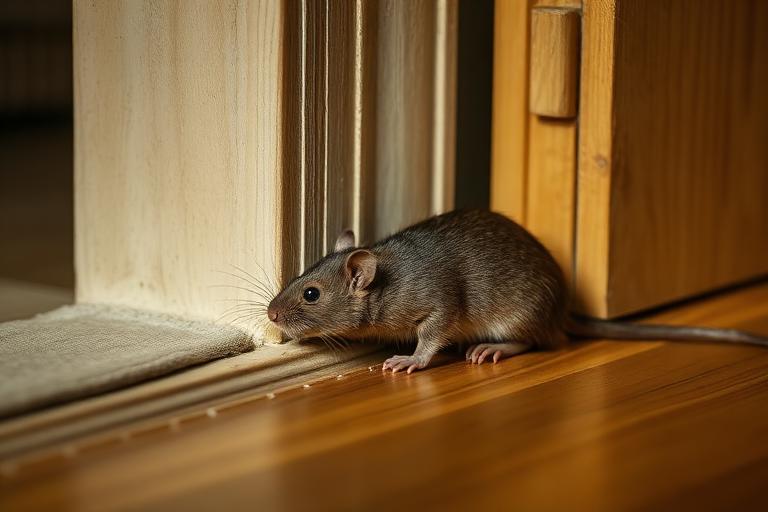 Professional attic inspection investigating scratching noises and rodent entry points in Texas